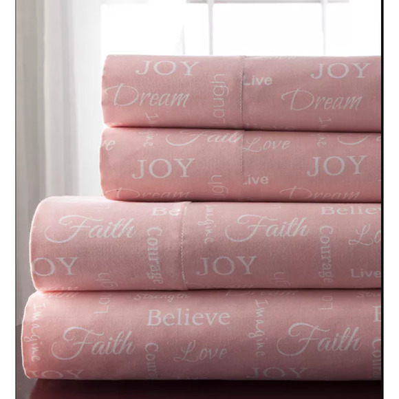 Grand Collection Microfiber Inspirational Sheets - Picture 2 of 4